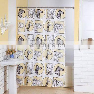 African Style Eco-friendly Wholesale Custom Fabric Polyester Shower Curtain photo-2