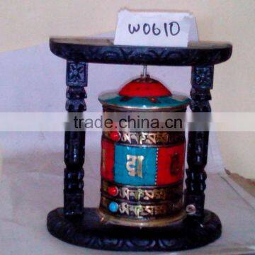 Single Wooden Prayer Wheels