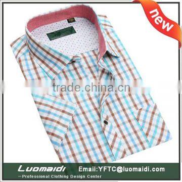 Hot sales slim fit style men shirt/pluzsize plaids shirts/top tailored casual shirt with manufacture price