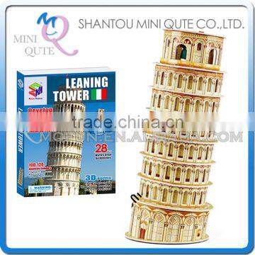 Mini Qute Leaning Tower of Pisa building block world architecture 3d paper model cardboard puzzle educational toy NO.G268-1