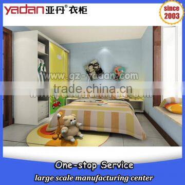 Cartoon Designs of Single Size Drawer Kid Bed and Wardrobe Customized Enviromental Furniture photo-2
