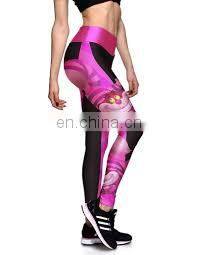 Custom Design Wholesale Price Sparkle Blue Lady Sublimation Printing Leggings for Women photo-5