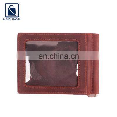 Bulk Selling Custom Brand Anthracite Fittings New Fashion Genuine Leather Men Wallet for Global Buyers