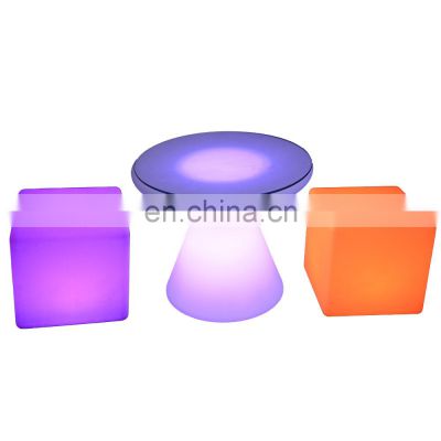 Hookah lounge lighting bar furniture indoor decorative led cube chair led cube pub furniture chair bar stool