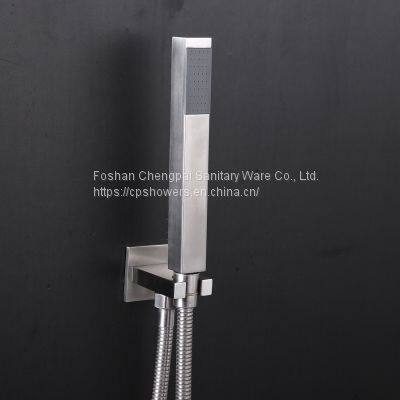 Chromotherapy Shower Set Steel Sanitray Showerhead With Multi-function Rainfall Waterfall Rain Curtain photo-5