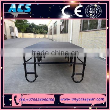 ACS Adjustable Aluminum Mobile Stage, Indoor Event Stage, Used Portable Stage for sale