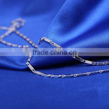 Yiwu Wholesale Jewelry Rhodium Plated Brass Chain Beautiful Oblong Shape Necklace photo-5
