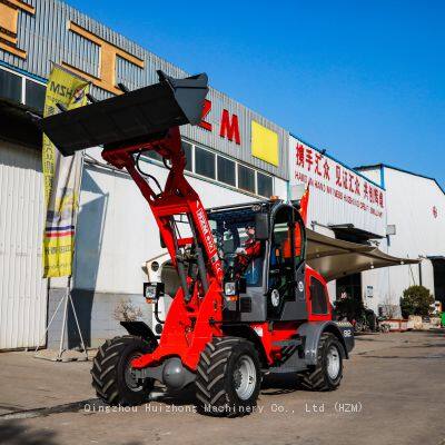HZM812 Loader 1.2ton Mini Wheel Retractable Telescopic Loader with Optional Attachments Price