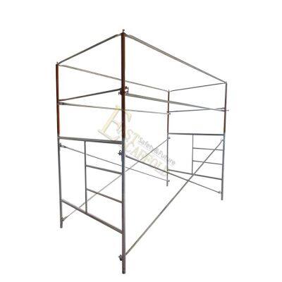 Construction Powder Coated/Hot Dip Galvanized Mobile Guard Rail H Frame Scaffolding Set photo-1