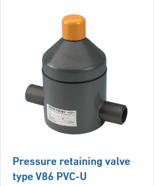 Soupape de maintien de pression en PVC pour le traitement de l'eau / Soupape de contre-pression pour les conduites chimiques