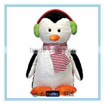 Custom stuffed christmas penguin toy