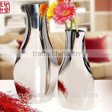 2016 New 304 Stainless Steel Art Modern Flower Vase Home Decoration Potiche