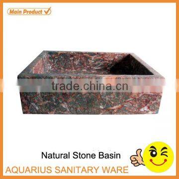 Red Square Natural Stone Vanity Basin