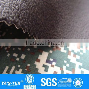 camo printed 3 layer laminated jacket textile