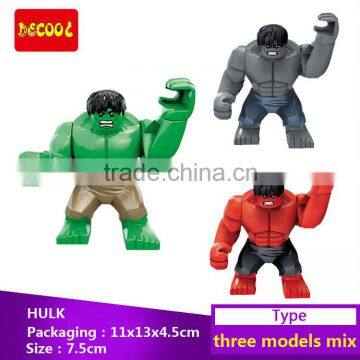 Decool Bricks toys 0144-0146 large hulk 7.5cm three color building blocks bricks set