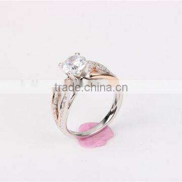 2016 High Quality 925 cz Wedding Ring Rose Gold Plated Jewelry photo-6