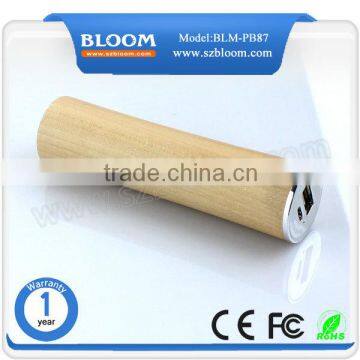 Tube Unique Handy Charger 2600mah ,wholesale Wood Power Bank Gift photo-4