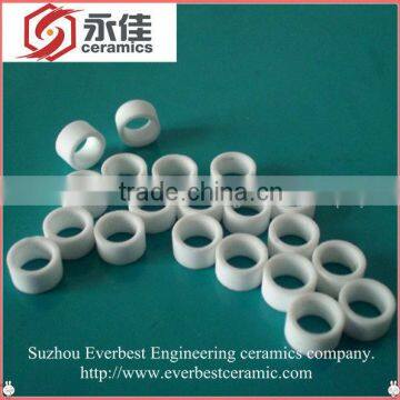 High strength wear resistant presicion white small ceramic bushing