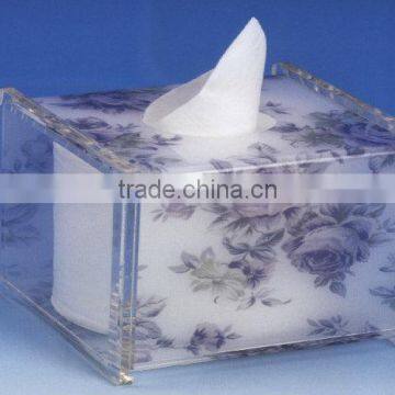 custom clear printed fabric acrylic tissue box holder acrylic toilet paper holder