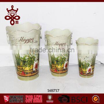 Metal Bucket Manufacturer Supply Good Quality Lavender Metal Trash Bin photo-5