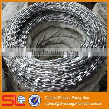 Factory supply hot dipped galvanized barbed razor for security fence