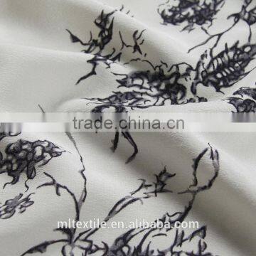 Floral Crepe de Chine 100 Silk Digital Print Silk Fabric photo-4