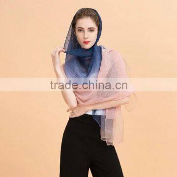 factory elegant lady wrinkled multi colors 100%pure silk scarf, crepe silk scarves and shawls,silk hijab wholesale