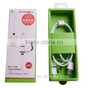 Coolsell MFi 2 in 1 USB Cable Original MFi Cable 2 in 1 USB Cable photo-4