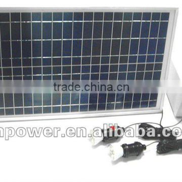 15w solar system with usb port and dc outlet