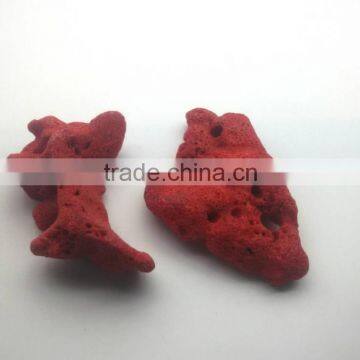 Wholesale Charm Fossilized red coral pendant for accessories 70-80*40-50*12-22