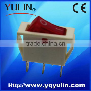 YL3-8 square white on off LED light yis rocker switch