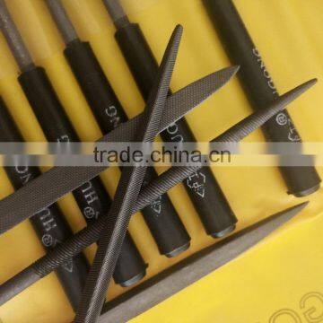 5pcs set flat/half round/round/triangular/square plastic handle steel files