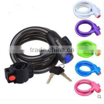 high quality colorful bike cable lock bike lock