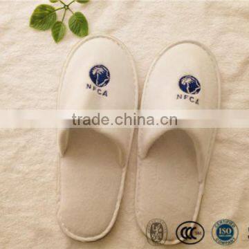 SPA and hotel velour slipper with embroidary logo EVA outsole