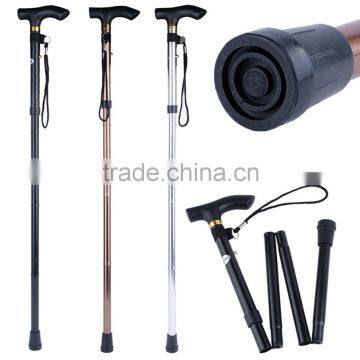 Adjustable Folding Walking Cane Strong Sturdy Aluminum Ergonomic Handle WH000365