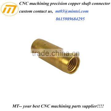 custom cnc machining brass shaft sleeve bushing tube connector