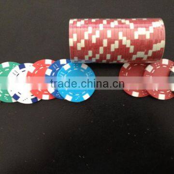 Poker Chips Plus 2 Playing Cards in Tin Box /Window Box/ Aluminum Box