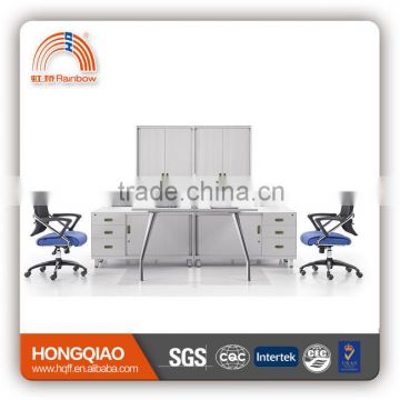 (MFC)PT-03-1Fe stainless steel frame office furniture high quality for 4 persons workstation