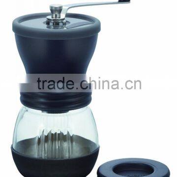 2015 hot sale ceramic and plastic manual coffee grinder