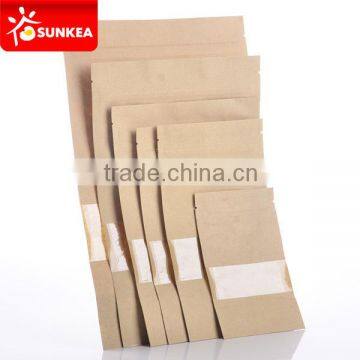 Custom Printed Kraft Paper Zip Lock Bag With Plastic Window Quality Choice photo-2