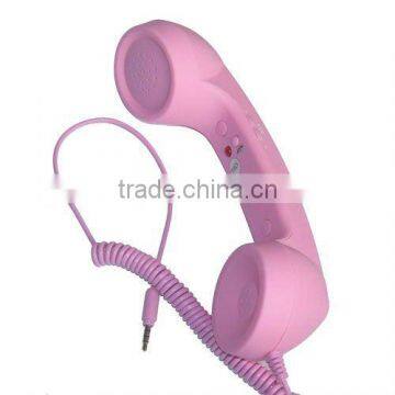 Rubber Coating Retro Headset for Blackberry mobile phone with function key