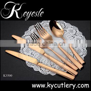 titanium cutlery set,stainless gold flatware set,gold cutlery