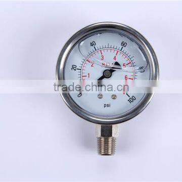 Hot Sale High Quality China Clear 0-600 Bar All Stainless Steel Cheap Pressure Gauge photo-3