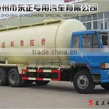 Jiefang rear double axles bulk powder tank truck