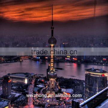 Revolving restaurant platform in radio tower and TV tower