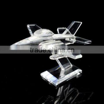 cheap crystal glass airplane model for baby shower gifts