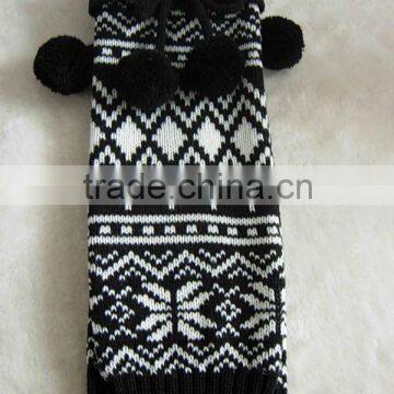 2012 fashion jacquard knitted legwarmers