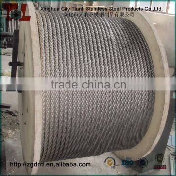 316 7x7 8mm Stainless Steel Rope with 1000m/reel Tensile Strength 1570 Mpa