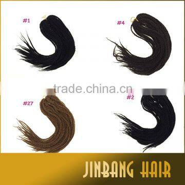 Hot Selling 100g 18inch High Quality Synthetic Crochet Senegalese Twist Kinky Braid Hair photo-3