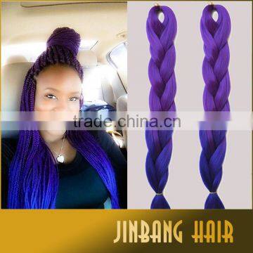 Hot Wholesale 100g 24inch High Temperature Synthetic Hair Premium Ombre Jumbo Braid